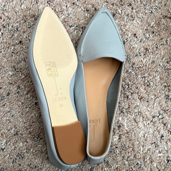J. Crew Gray Flats with Rounded Toe and Minimalist Design - Picture 2 of 3